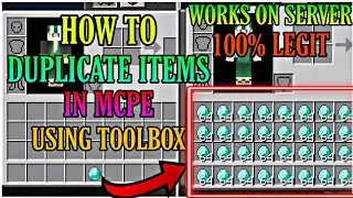 How To Duplicate Items In Minecraft Using Toolbox | MCPE DUPLICATION 1.17+