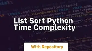 list sort python time complexity