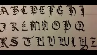 Gothic Calligraphy alphabet