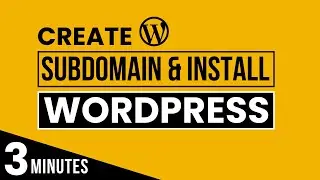 How To Create Subdomain And Install Wordpress 2024 | Install Wordpress On Subdomain