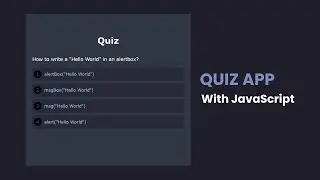 Build a Quiz App With JavaScript | Quiz Web App Using JavaScript