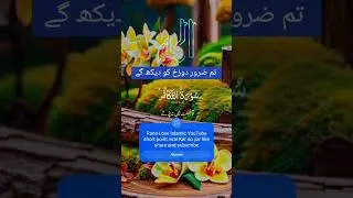 تم ضرور دوزخ کو دیکھ گے Rana New Islamic short like share and subscribe 