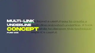 Create Multi-line Animated Underline Using Html Css Only | Draw Underline Link Hover Effect Pure Css