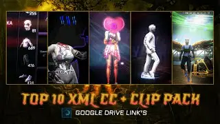 FREE FIRE TOP 10 XML CC + CLIPS | ( G - DRIVE ) 🔥| FREE FIRE CLIPS PACK | TOP 10 EMOTE CLIPS ⬇️ 
