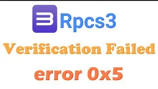 Rpcs3 Verification Failed error 0x5