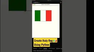 Love coding status ❤️❤️  Create Italy flag 🇮🇹 using python turtle 🐢 #shorts #coding #programming