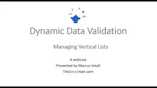 Cascading Data Validation Using Vertical Lists