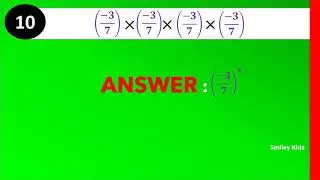 Exponents and powers quiz part 1