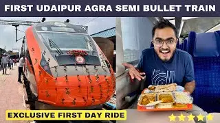 Exclusive First Day Udaipur Agra Vande Bharat Express  Journey with Food Review😋