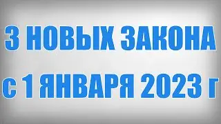 3 НОВЫХ ЗАКОНА с 1 ЯНВАРЯ 2023 года!