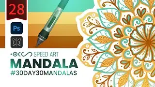 Mandala 🏵 (28-30) #COLORFULMANDALA #PHOTOSHOP #SPEEDART #30DAY30MANDALAS