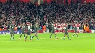 SCENES AS MIKEL MERINO SCORES HIS FIRST GOAL FOR ARSENAL v Liverpool