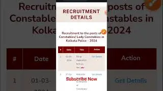 Kolkata Police Constable 2024 Form Fill Up Start💥 | WBP Constable New Vacancy 2024 #kp #wbp