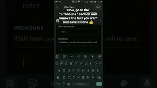 How to remove Pronouns for specific server in Discord Mobile #roduz #discord #howto #how #pronouns
