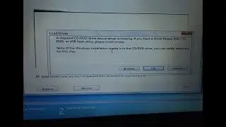 A required cd/dvd drive device driver is missing working