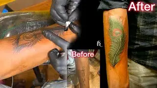 নাম Coverup Tattoo || ময়ূরের পালক Tattoo Design