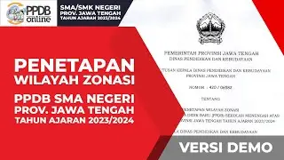 Penetapan Wilayah Zonasi PPDB SMA Negeri Prov. Jateng 2023/2024 | Link Download di Deskripsi