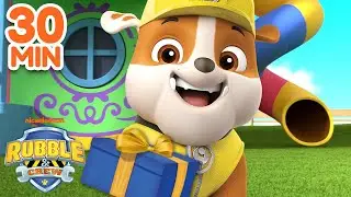 PAW Patrol Parade Day Rescues! 🎈 w/ Rubble, Marshall & Skye | 30 Minute Compilation | Rubble & Crew