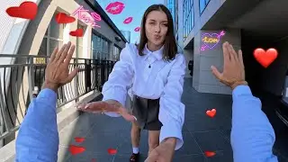 STUDENT GIRL IN LOVE WANTS TO KISS ME FORCEFULLY (Romantic ParkourPOV Love Story)