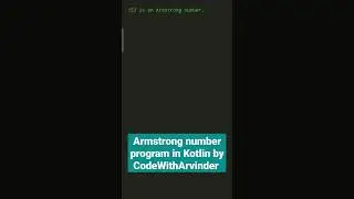 armstrong number program in kotlin | kotlin program 