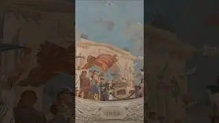 ЖД вокзал Волгоград, потолочные фрески. Volgograd railway, ceiling frescoes.