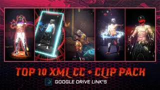 FREE FIRE TOP 10 XML CC + CLIPS | ( G - DRIVE ) 🔥| FREE FIRE CLIPS PACK | TOP 10 EMOTE CLIPS ⬇️ #ff