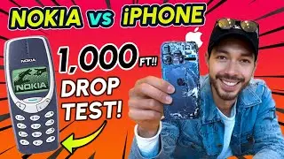 Nokia 3310 vs iPhone: 1,000 FOOT Drop Test! - WHO SURVIVED?