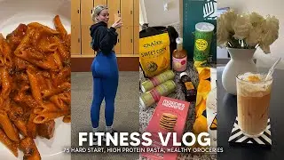 FITNESS VLOG: 75 HARD start, cottage cheese pasta, healthy grocery haul