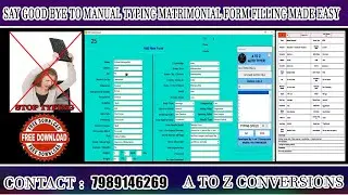 Say Goodbye to Manual Typing Matrimonial Form Filling Made Easy