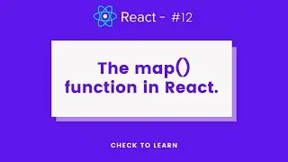 The map() Function In React | React JS Tutorial - #12