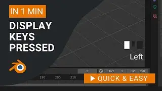 Blender Tutorial: How To Display Keys Pressed in Blender