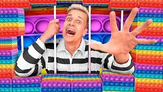 Побег из ПОП ИТ Тюрьмы Челлендж ! **24 часа в POP IT тюрьме**