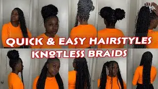DIFFERENT HAIRSTYLES ON BOXBRAIDS | Beginner Friendly