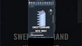 Autocad | Sweep command with a twist in Autocad 