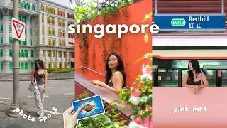 EXPLORING SINGAPORE with DJI Osmo Pocket 3 🇸🇬 photo spots, pink mrt, flower dome 🚃📸💓