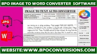 Image to word converter software | MS Word Conversion software