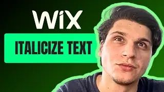 How Do I Italicize Text On Wix Website