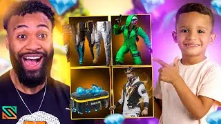 GEMADAO TURBO! GASTEI TODO DINHEIRO NA CONTA DESSA CRIANÇA NO FREE FIRE