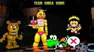 Team mugen Toy Chica and Adventure FredBear vs. MUGEN Characters | FUNNY GAMING