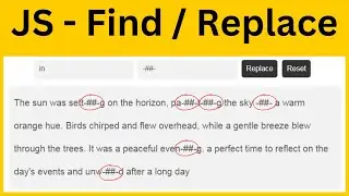 JavaScript - How To Find And Replace String In Text Using JavaScript [with source code]