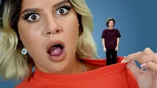 Giantess Nikki Swallowed the Tiny guy in the City (Giantess video)
