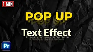 How To Make A POPUP TEXT Effect In Premiere Pro in 1 Minute | Easy Way