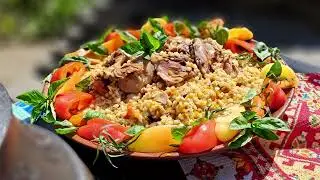 Juicy Pork Knuckle with Pearl Barley in an Afghan Pot: A Recipe for True Gourmets.