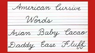 New American Cursive writing words A to Z , Small letter & Capital letters, Cursive handwriting EASY