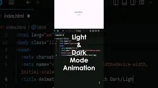 Animated Dark/Light Mode Toggle Switch in HTML and CSS | Coding for beginners 