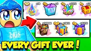 OPENING EVERY GIFT IVE EVER GOTTEN IN PET SIMULATOR 99!