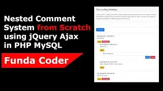 Nested Comment System using jQuery Ajax in PHP MySQL from Scratch | PHP Comment System with Reply