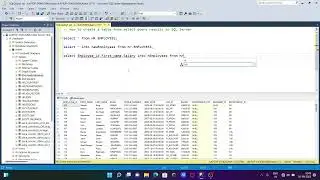 How to create table using select in SQL Server