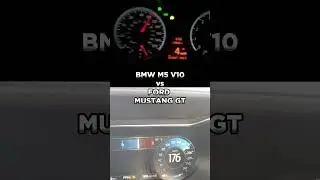 BMW m5 E60 V10 vs Ford Mustang GT  #shorts  #ford #bmw #mustang  #acceleration #m5 #e60 #bmwm #v10