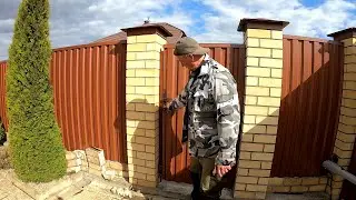 КАЛИТКА Своими руками! Как ЛЕГКО самому СДЕЛАТЬ КАЛИТКУ на Участке. Все этапы строительства.